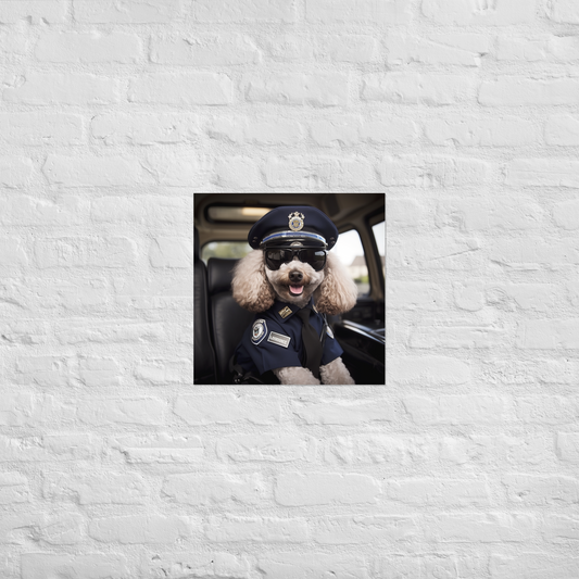 Poodle Police Officer Poster