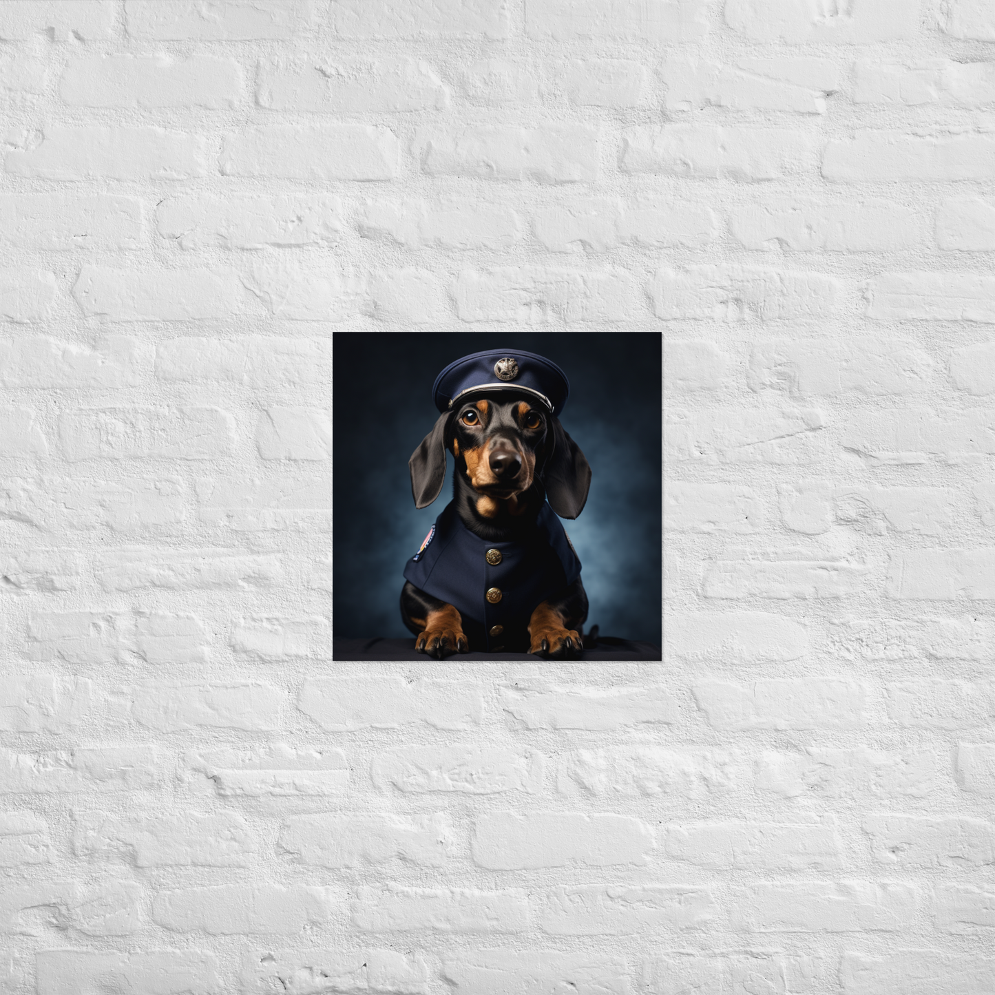 Dachshund Police Officer Poster