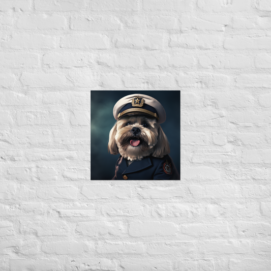 Shih Tzu Police Officer Poster