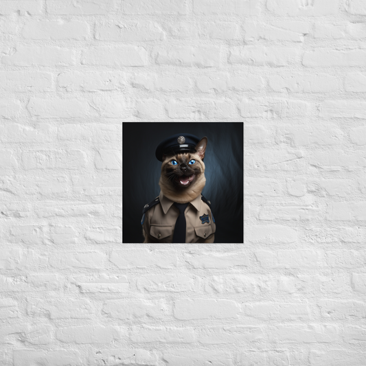 Siamese Police Officer  Poster