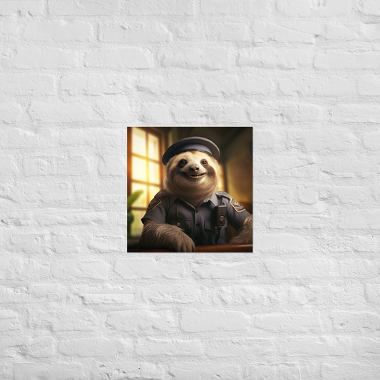 Sloth Police Officer Poster