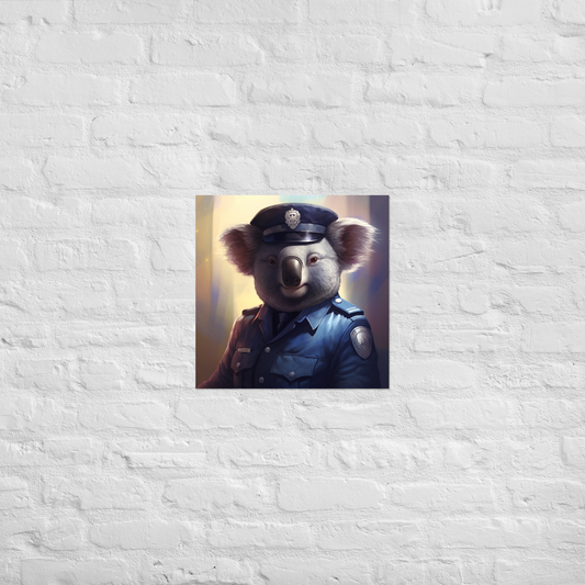 Koala Police Officer Poster