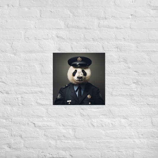 Panda Police Officer Poster