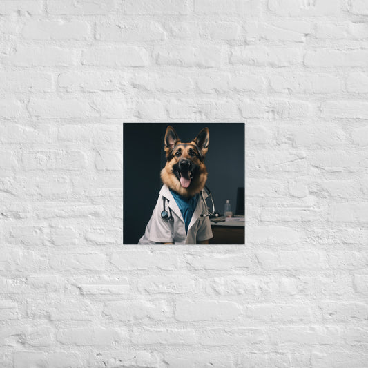 German Shepherd Doctor Poster