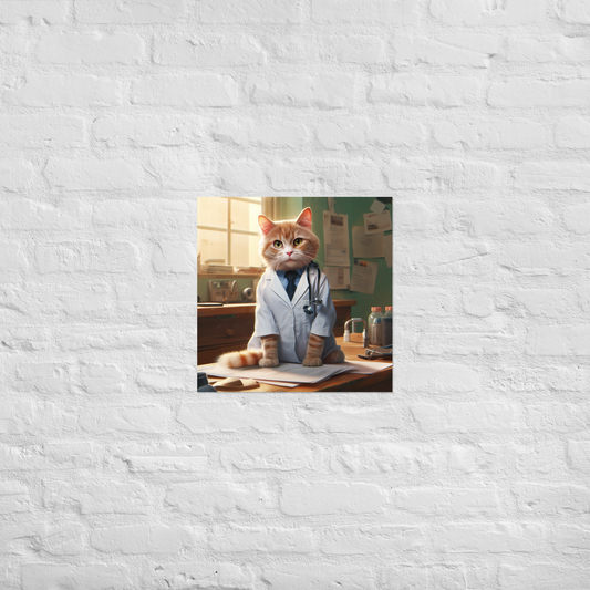 Domestic Shorthair Doctor Poster