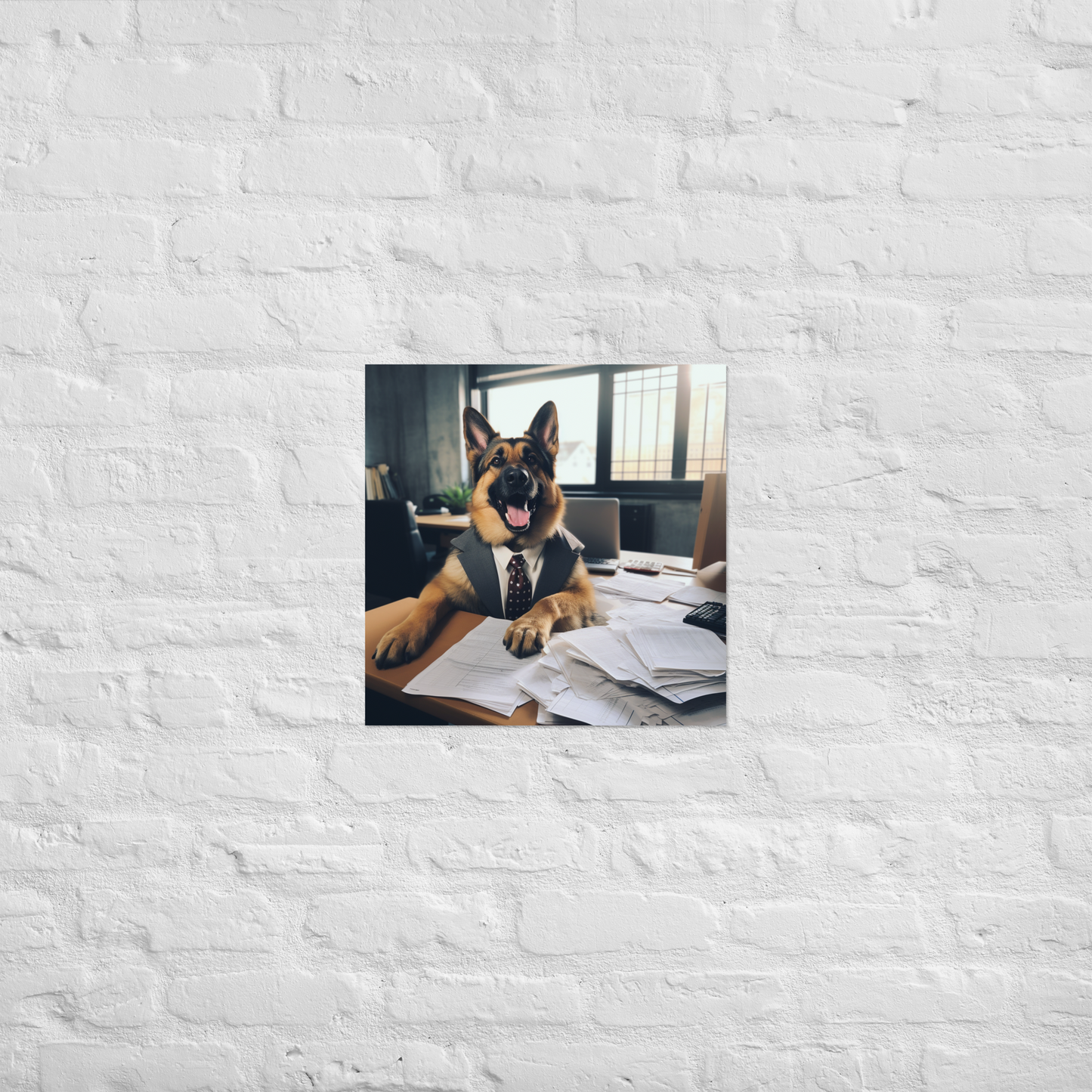 German Shepherd Lawyer Poster