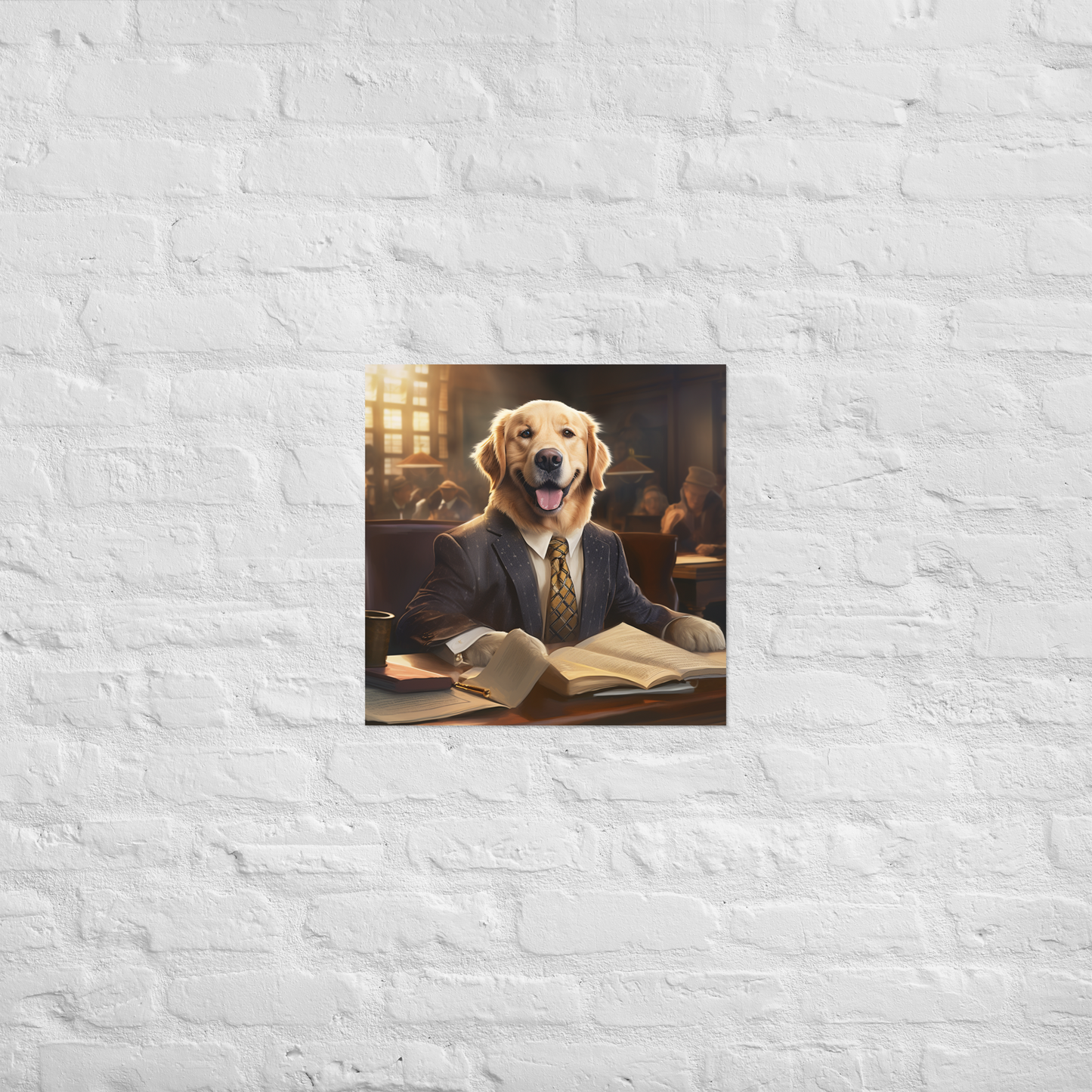 Golden Retriever Lawyer Poster