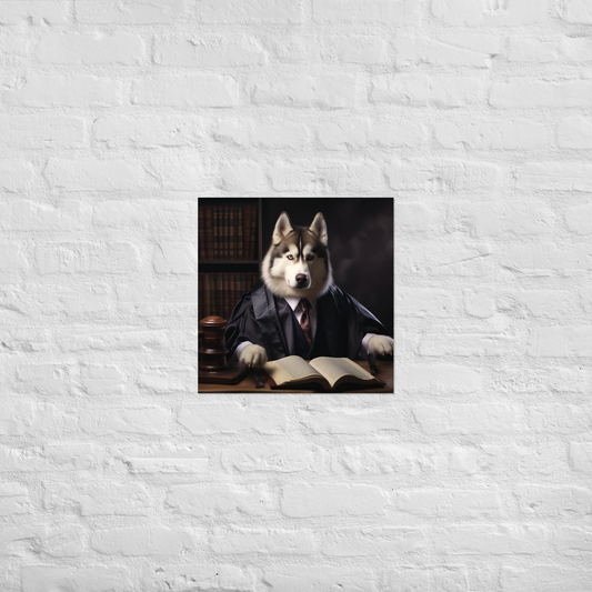 Siberian Husky Lawyer Poster