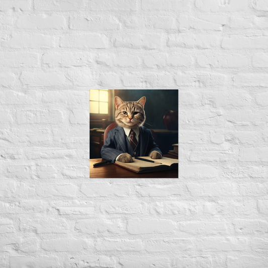 Domestic Shorthair Lawyer Poster