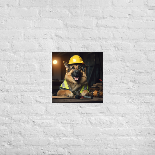 German Shepherd Engineer Poster