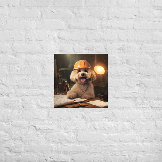 Poodle Engineer Poster