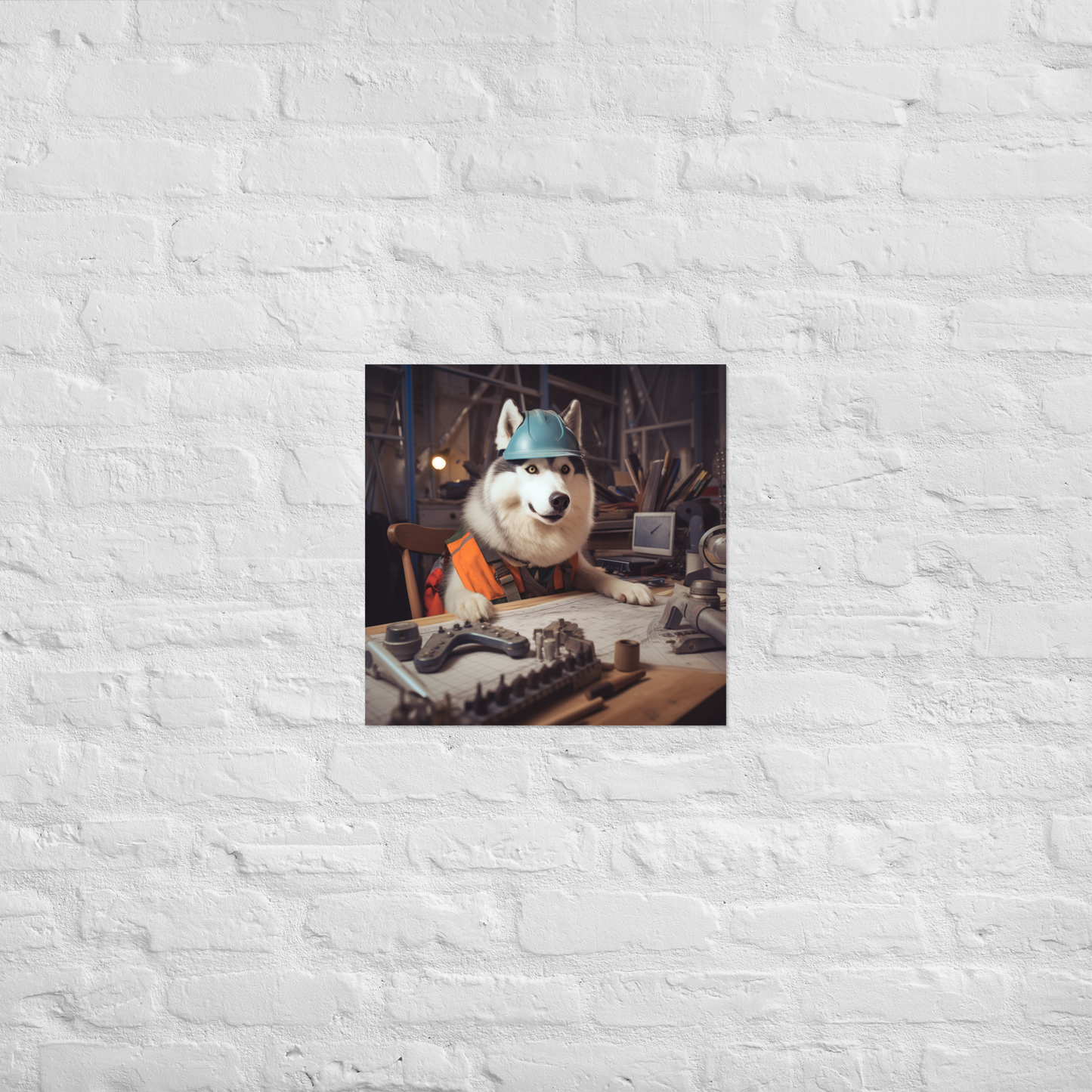 Siberian Husky Engineer Poster