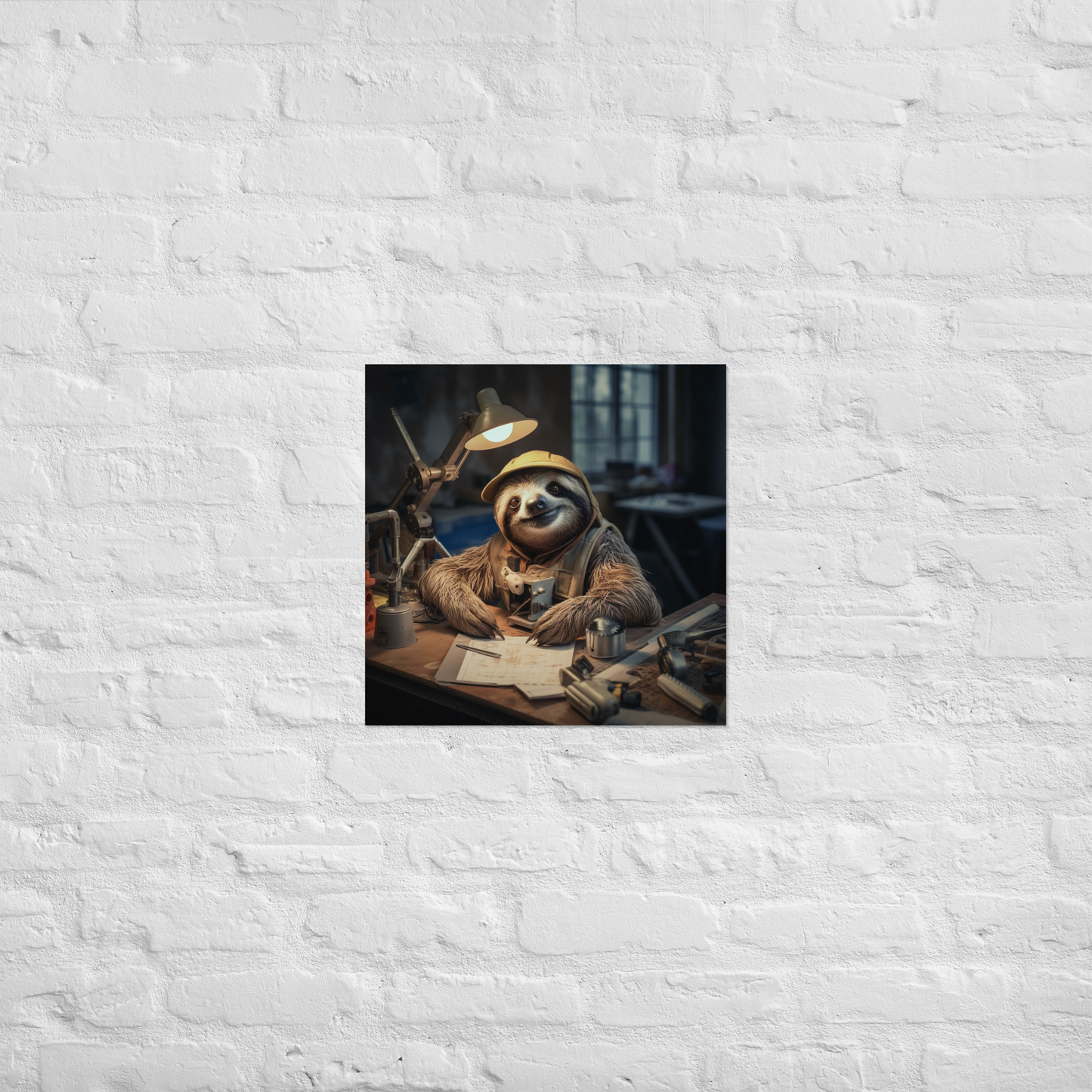 Sloth Engineer Poster