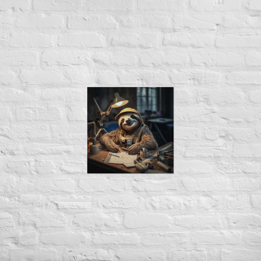 Sloth Engineer Poster