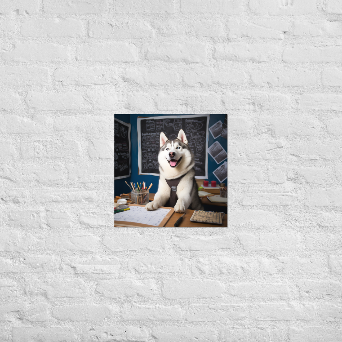 Siberian Husky Teacher Poster