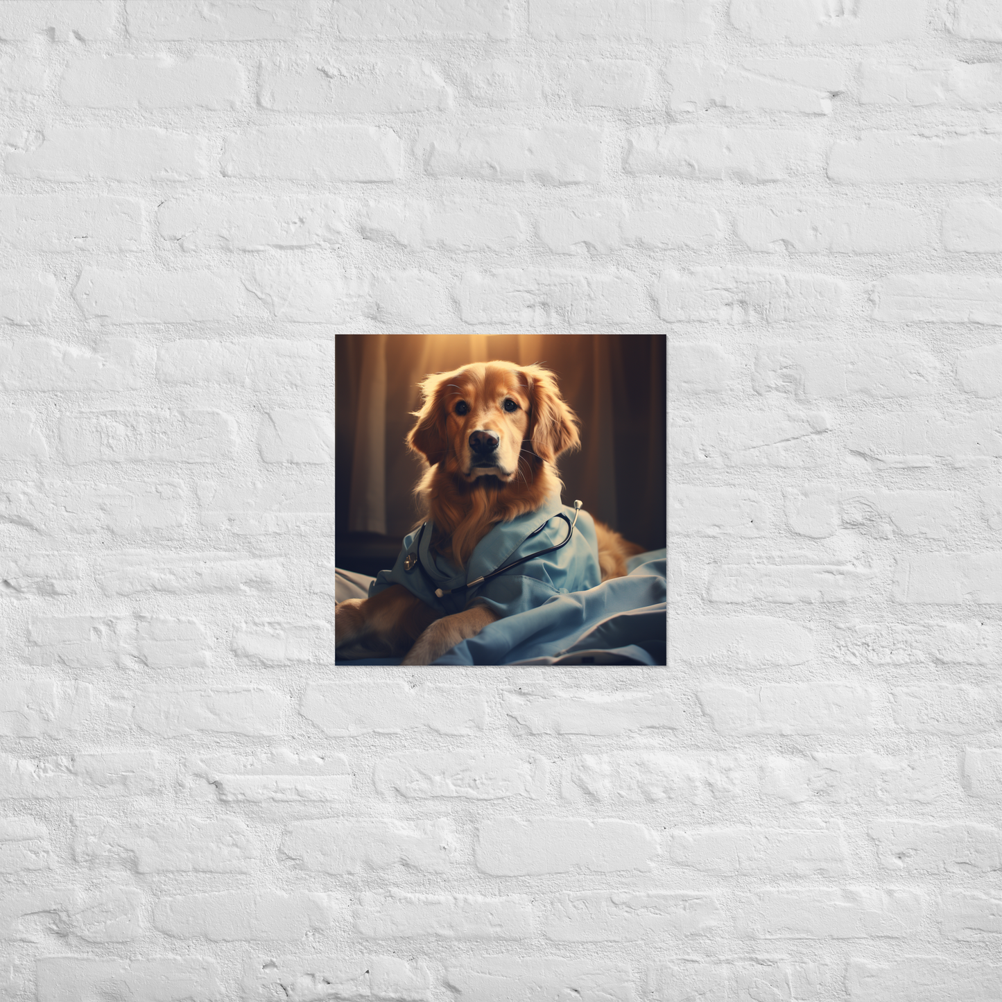 Golden Retriever Nurse Poster