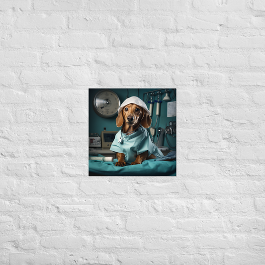 Dachshund Nurse Poster