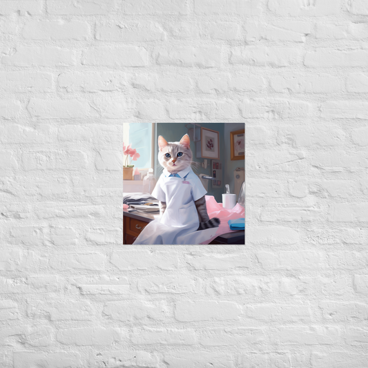 Domestic Shorthair Nurse Poster