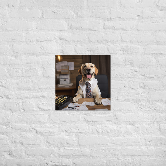Labrador Retriever Accountant Poster