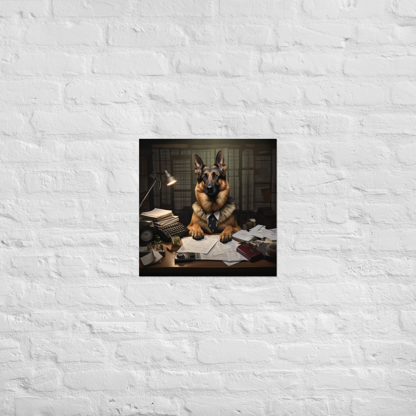 German Shepherd Accountant Poster