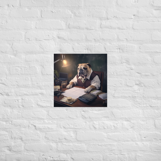 Bulldog Accountant Poster