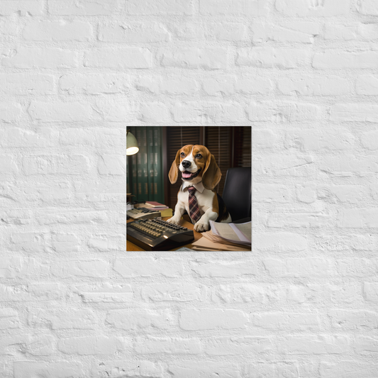 Beagle Accountant Poster