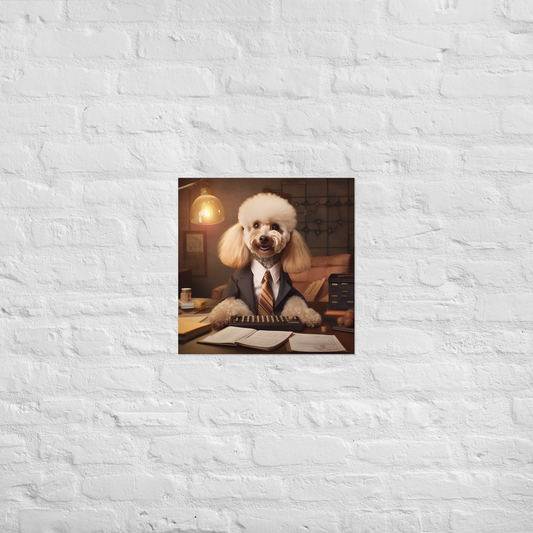 Poodle Accountant Poster