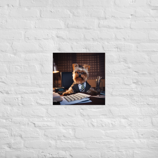 Yorkshire Terrier Accountant Poster