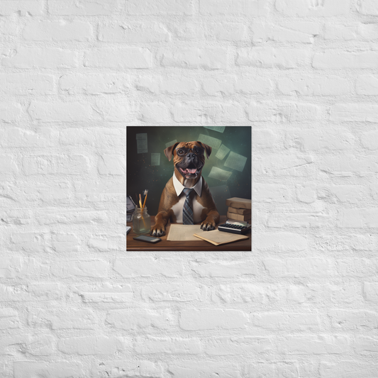 Boxer Accountant Poster