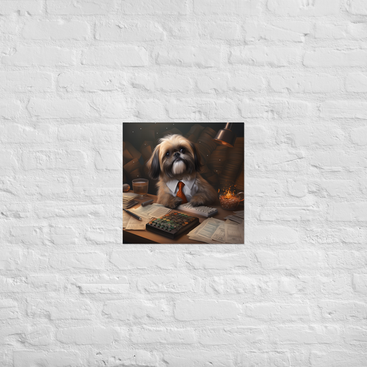 Shih Tzu Accountant Poster