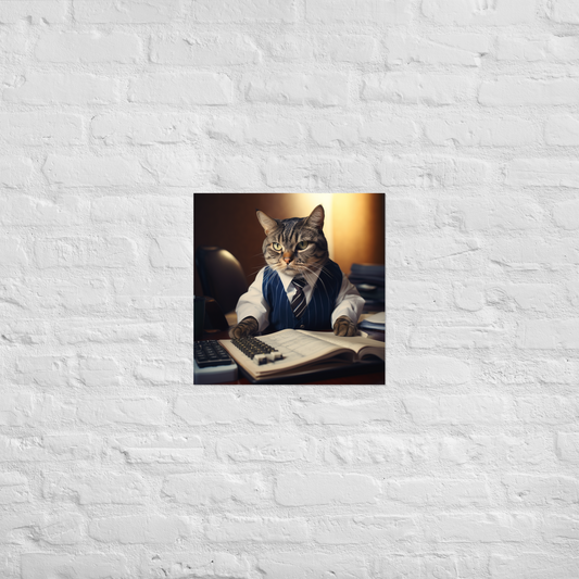 Domestic Shorthair Accountant Poster