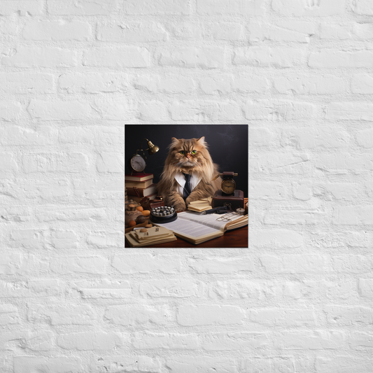 Maine Coon Accountant Poster