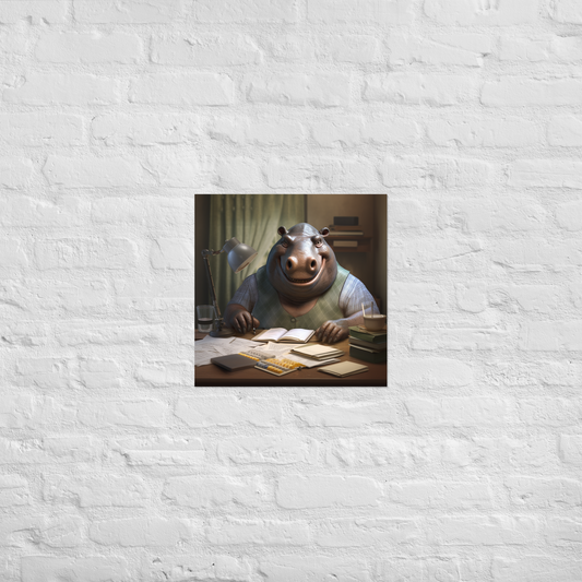 Hippo Accountant Poster
