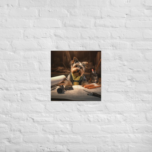 Yorkshire Terrier Architect Poster