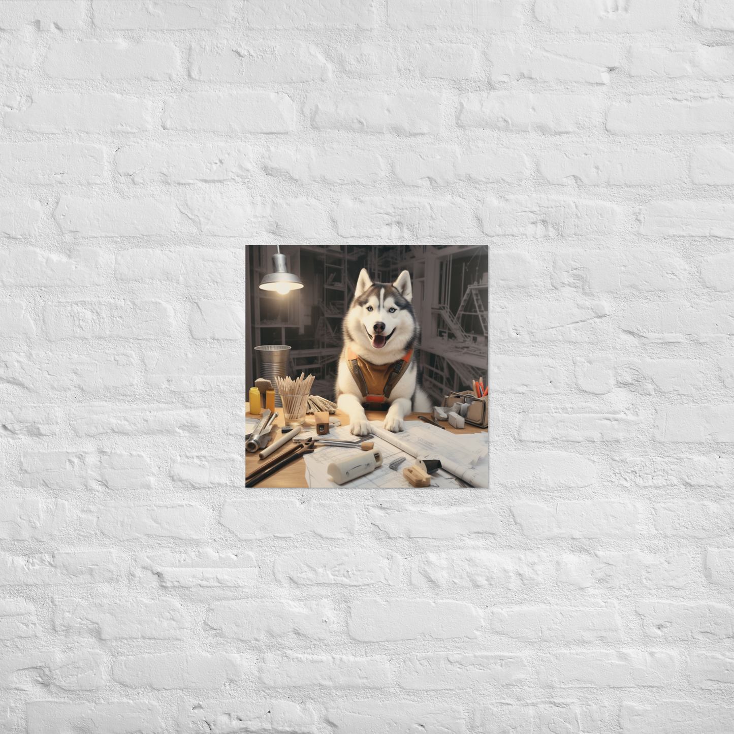 Siberian Husky Architect Poster