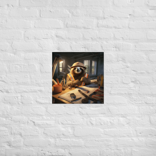 Sloth Architect Poster