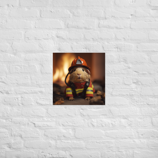 Guinea Pigs Firefighter Poster