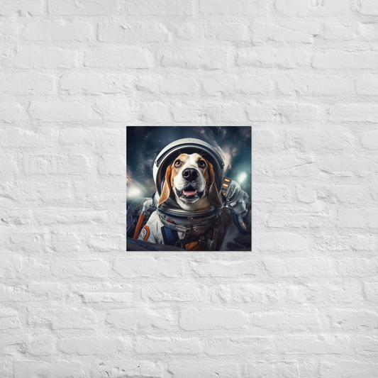 Beagle Astronaut Poster