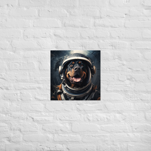 Rottweiler Astronaut Poster