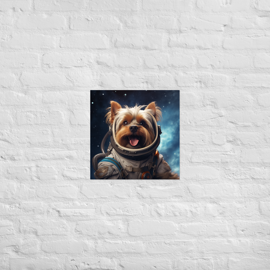 Yorkshire Terrier Astronaut Poster