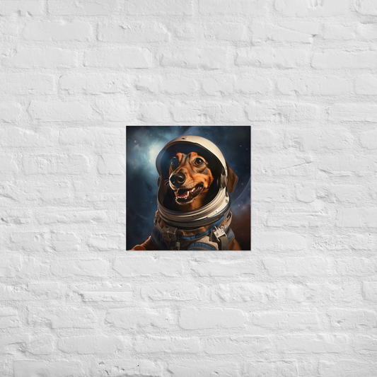 Dachshund Astronaut Poster
