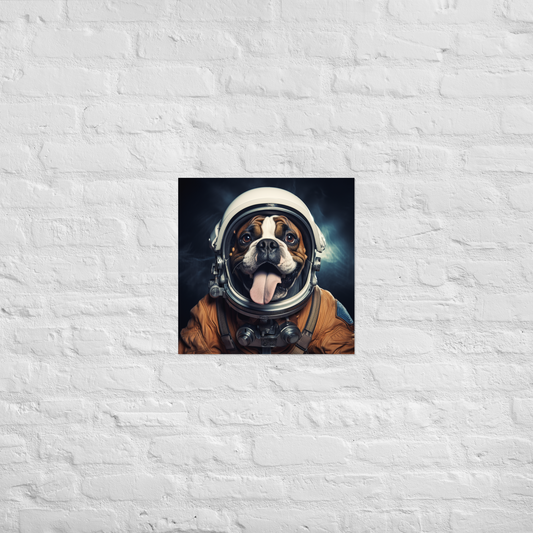 Boxer Astronaut Poster