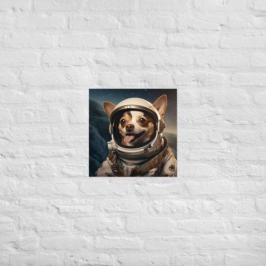 Chihuahua Astronaut Poster