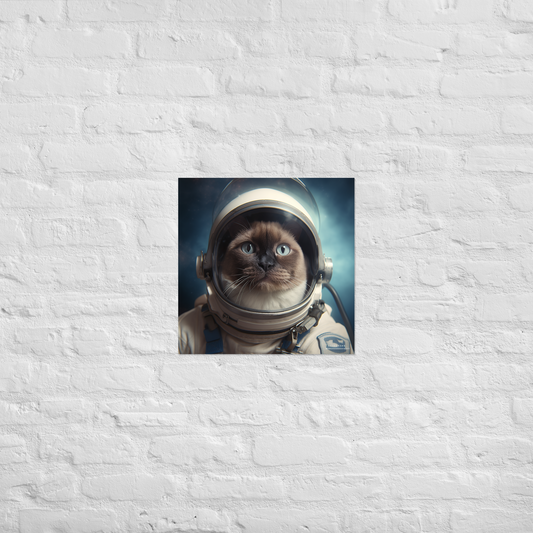 Siamese Astronaut Poster