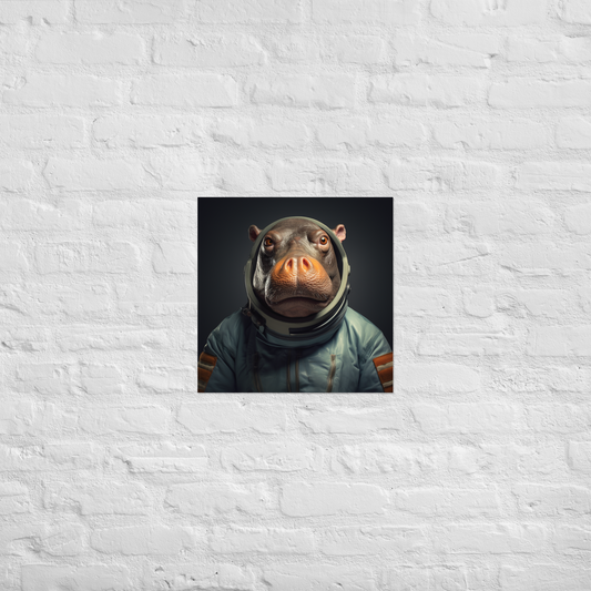 Hippo Astronaut Poster