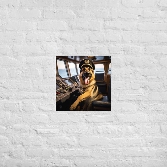 German Shepherd CruiseShipCaptain Poster