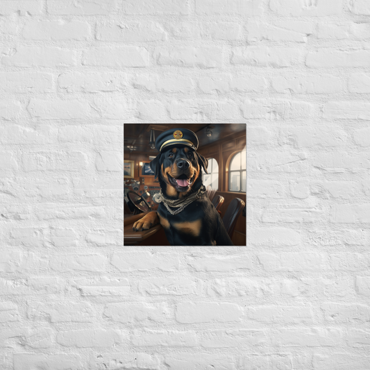 Rottweiler CruiseShipCaptain Poster