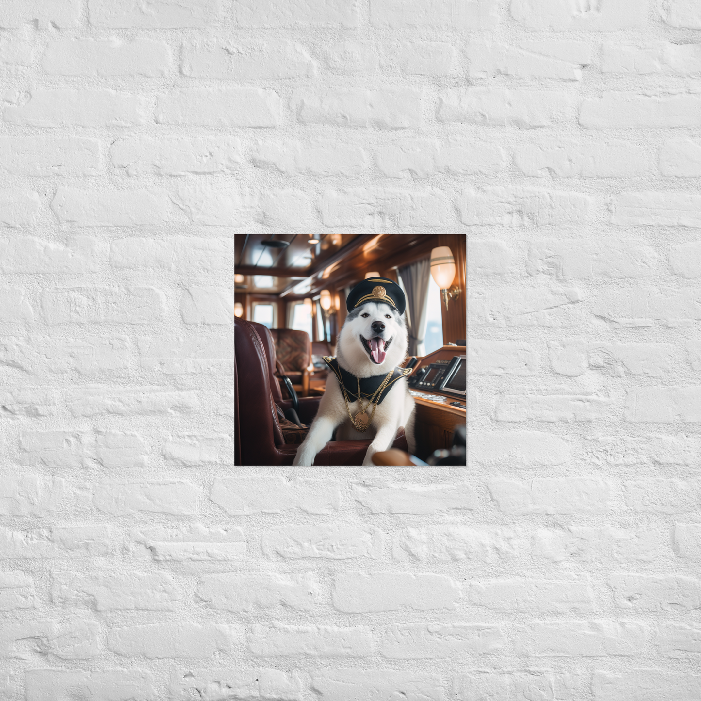 Siberian Husky CruiseShipCaptain Poster