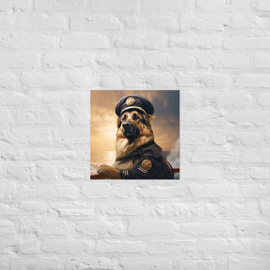 German Shepherd NavyOfficer Poster