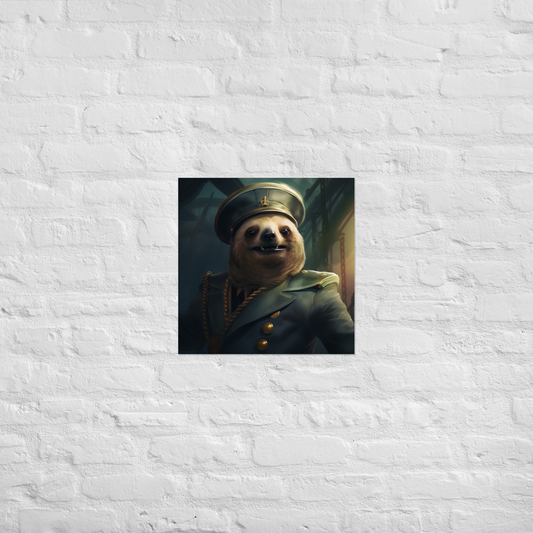 Sloth NavyOfficer Poster